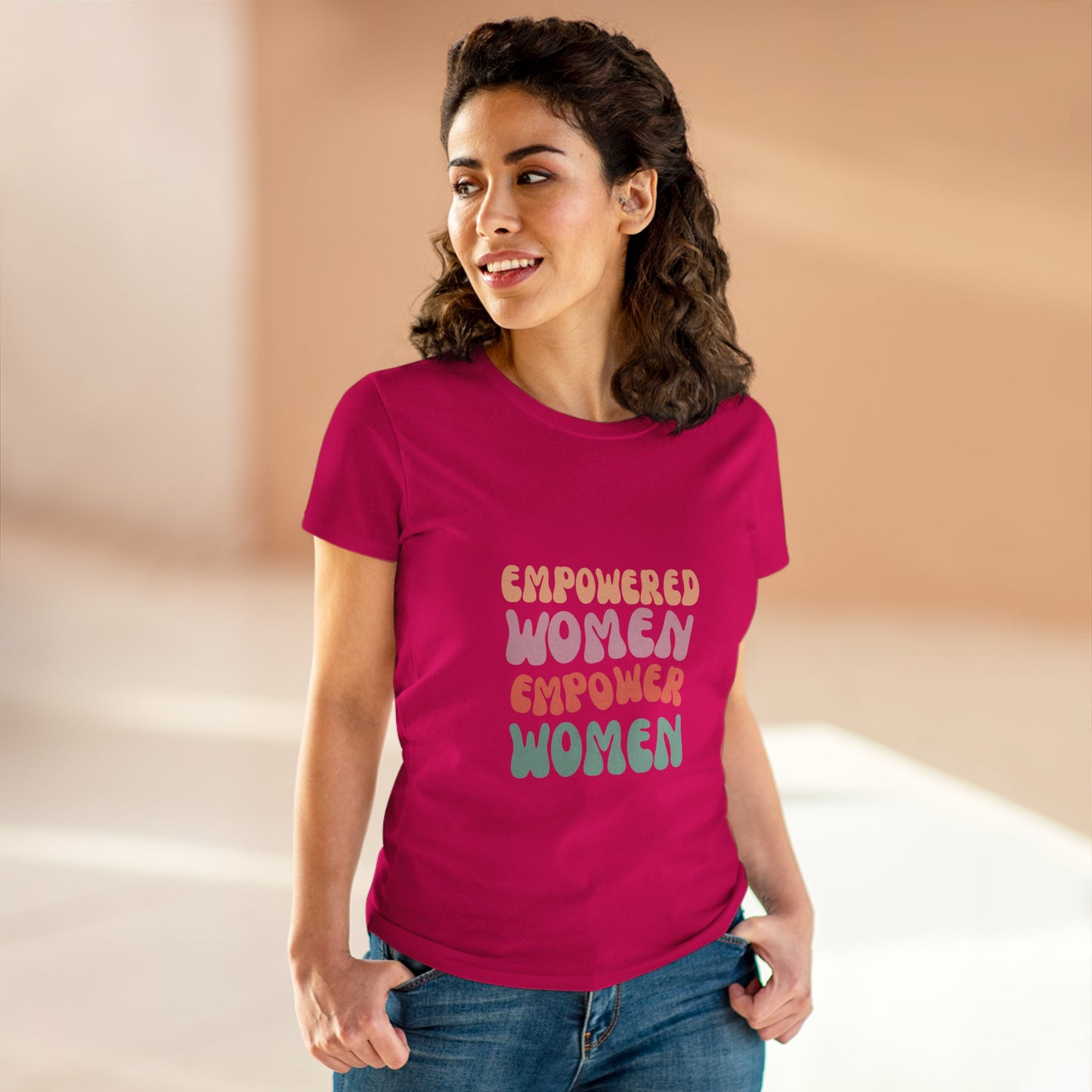Empowered Women Cotton Tee, Feminist T-Shirt, Women's Rights Apparel, Inspirational Gift, Everyday Wear