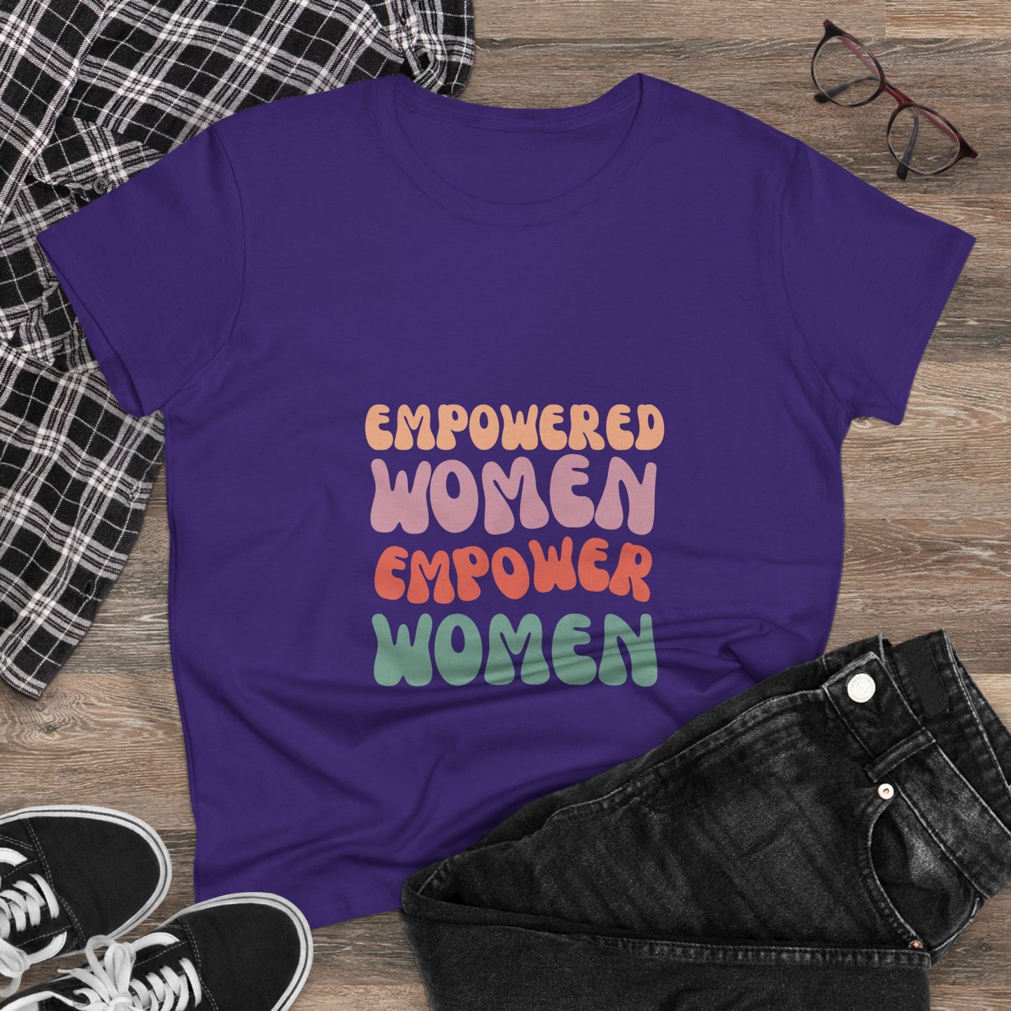 Empowered Women Cotton Tee, Feminist T-Shirt, Women's Rights Apparel, Inspirational Gift, Everyday Wear