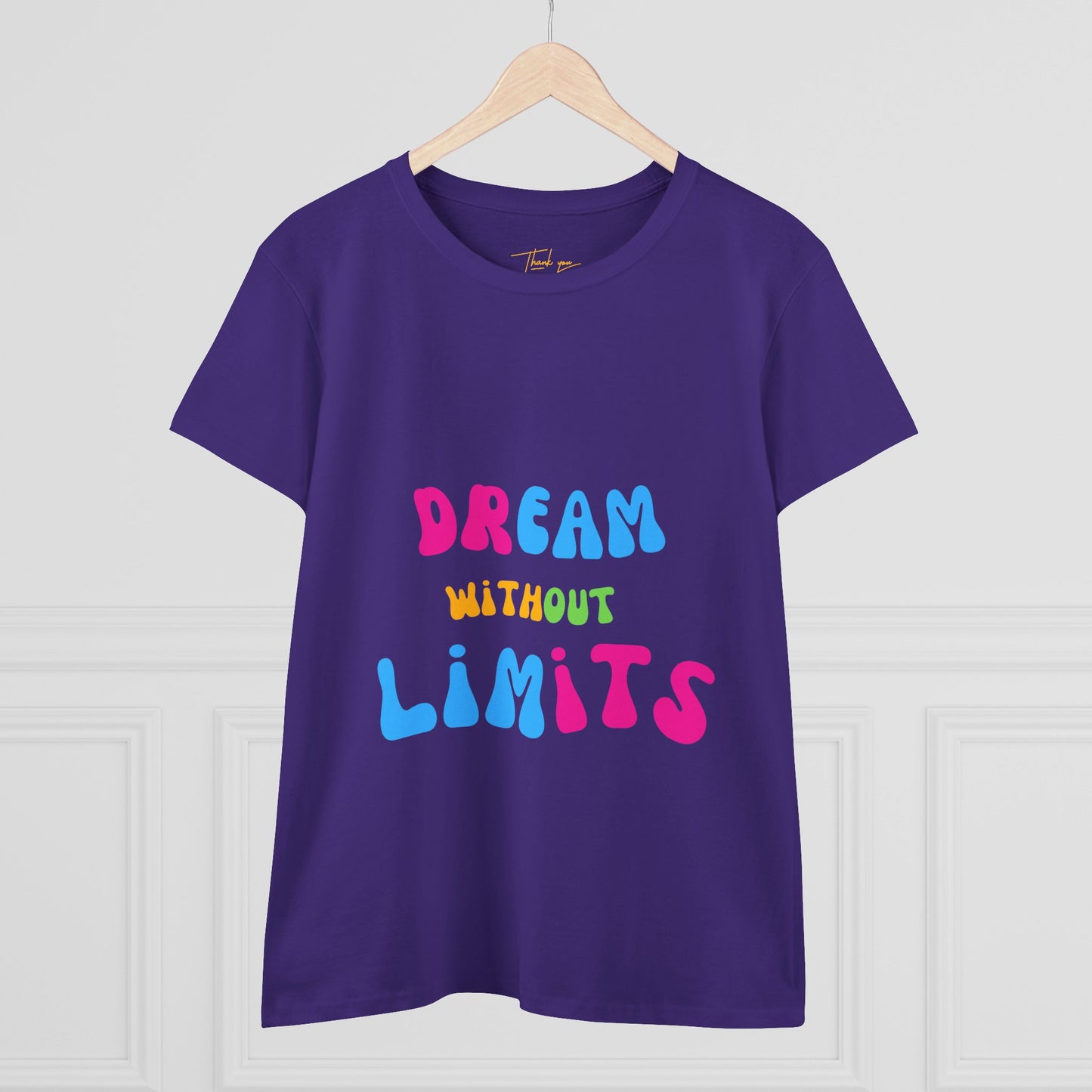 Dream Without Limits Women's Cotton Tee, Motivational Shirt, Casual Top, Gift for Dreamers, Inspirational Apparel