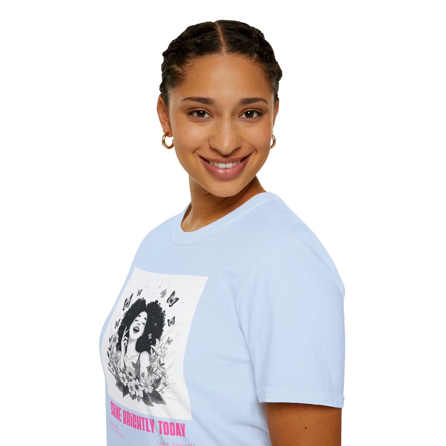 Shine Brightly Today T-Shirt for Positive Vibes