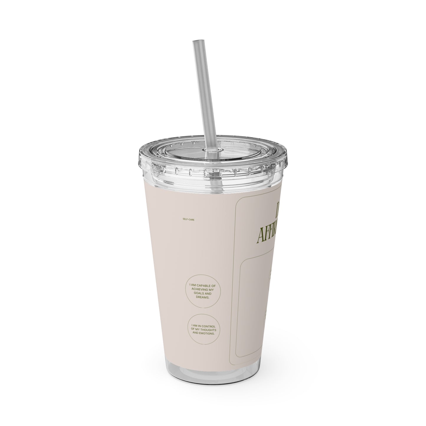 Daily Affirmations 16oz Tumbler with Straw - Inspiring Hydration for Daily Motivation
