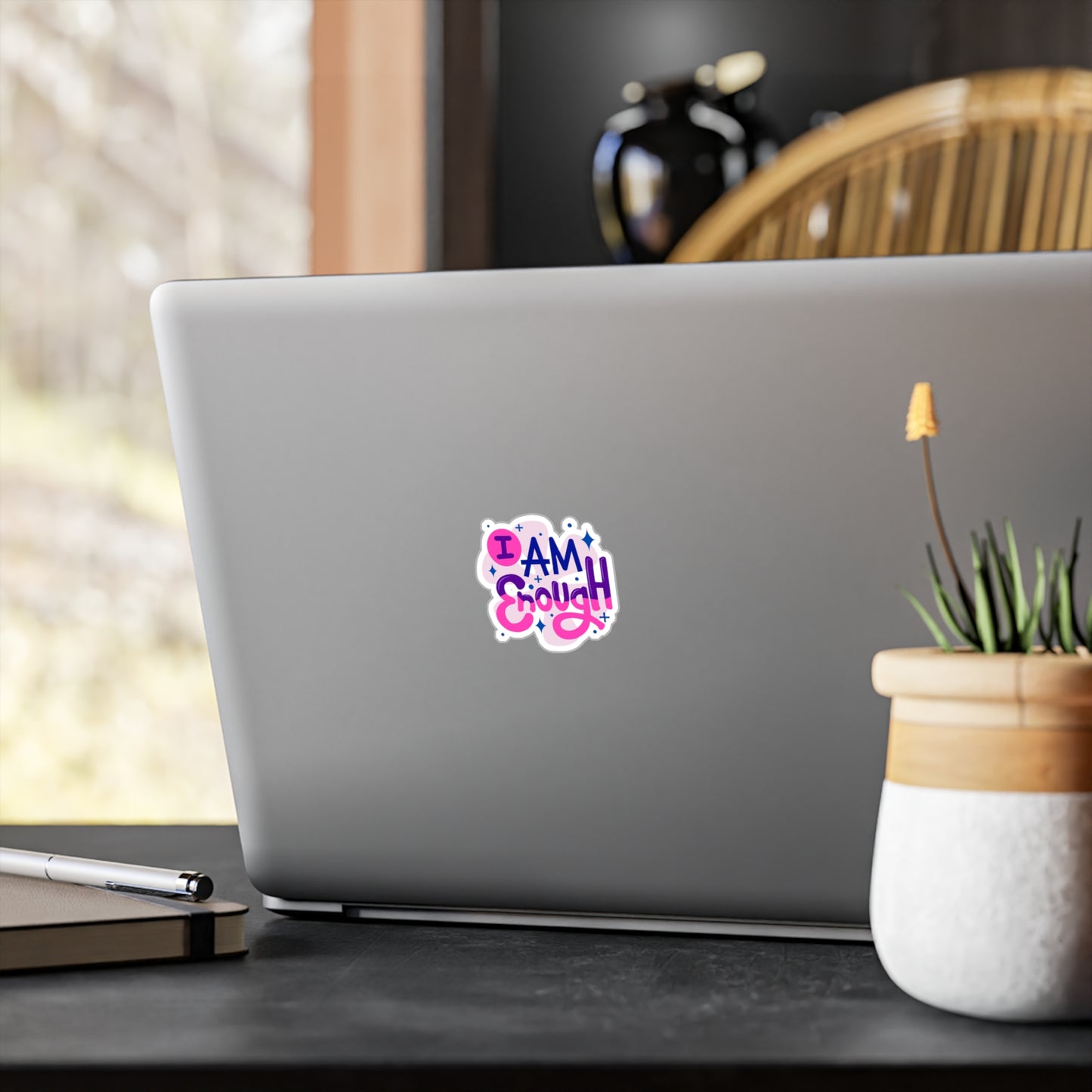 Positive Affirmation Kiss-Cut Sticker - 'I AM Enough'