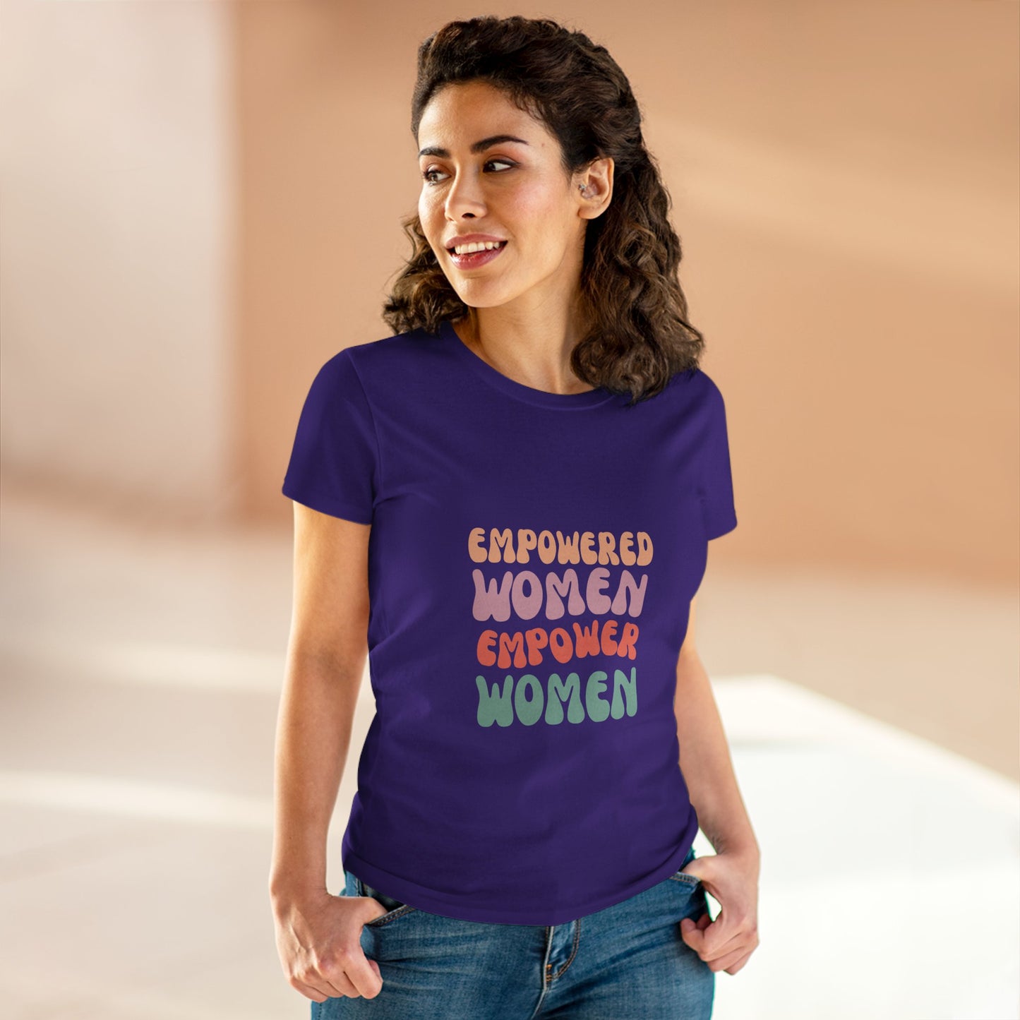 Empowered Women Cotton Tee, Feminist T-Shirt, Women's Rights Apparel, Inspirational Gift, Everyday Wear