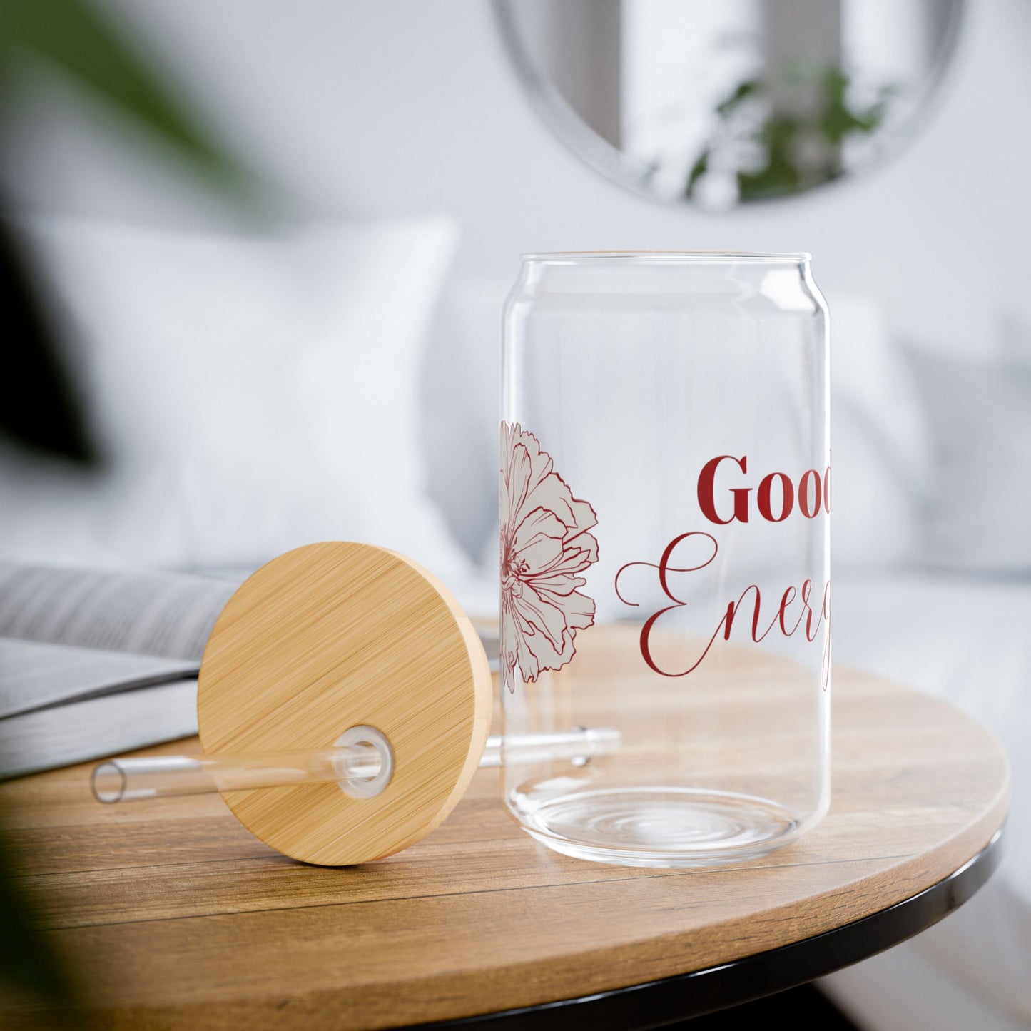 Cute Cozy Sipper Glass with Straw - 16oz