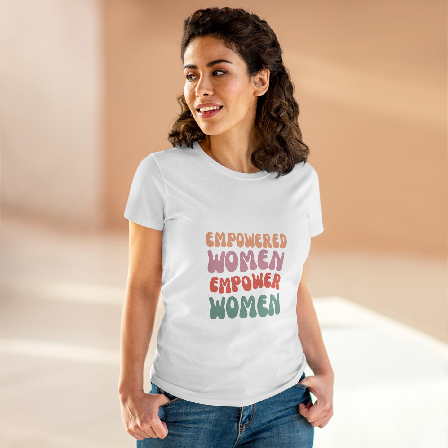 Empowered Women Cotton Tee, Feminist T-Shirt, Women's Rights Apparel, Inspirational Gift, Everyday Wear