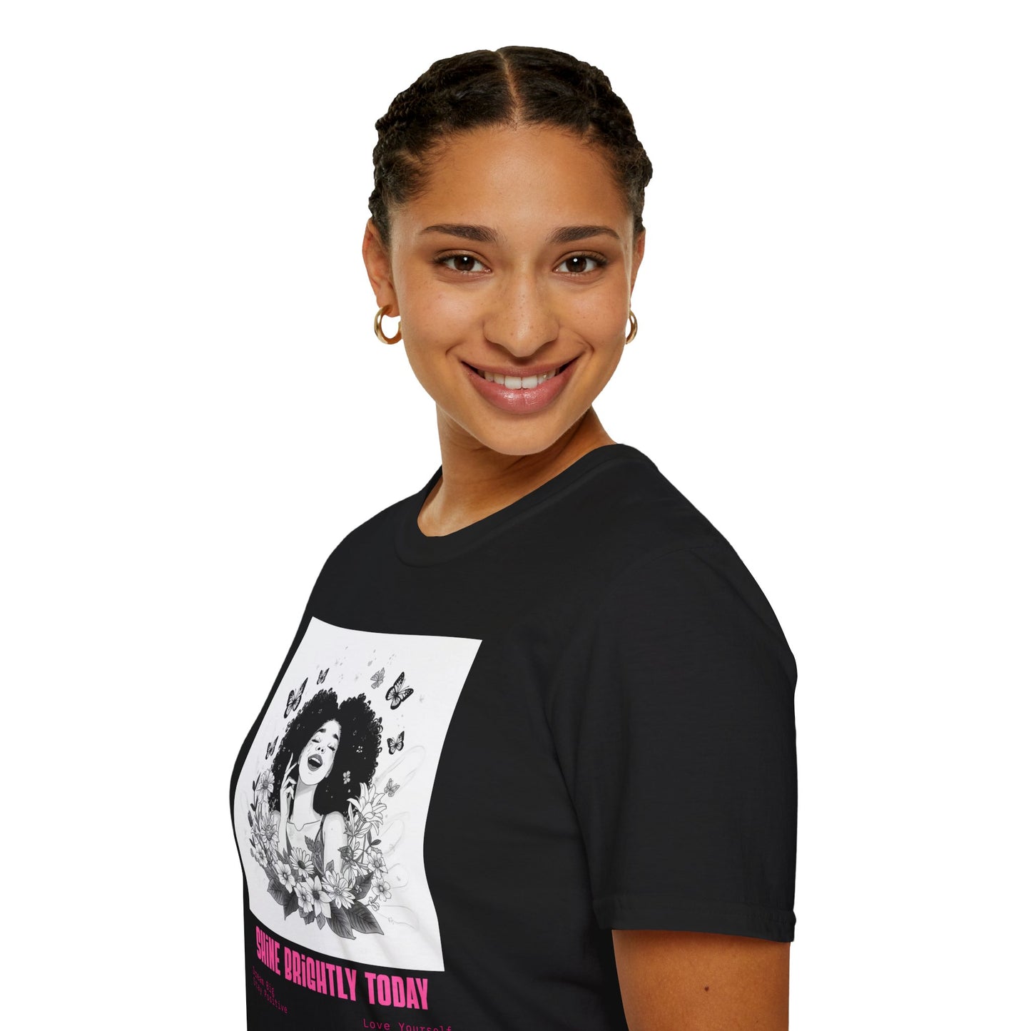 Shine Brightly Today T-Shirt for Positive Vibes