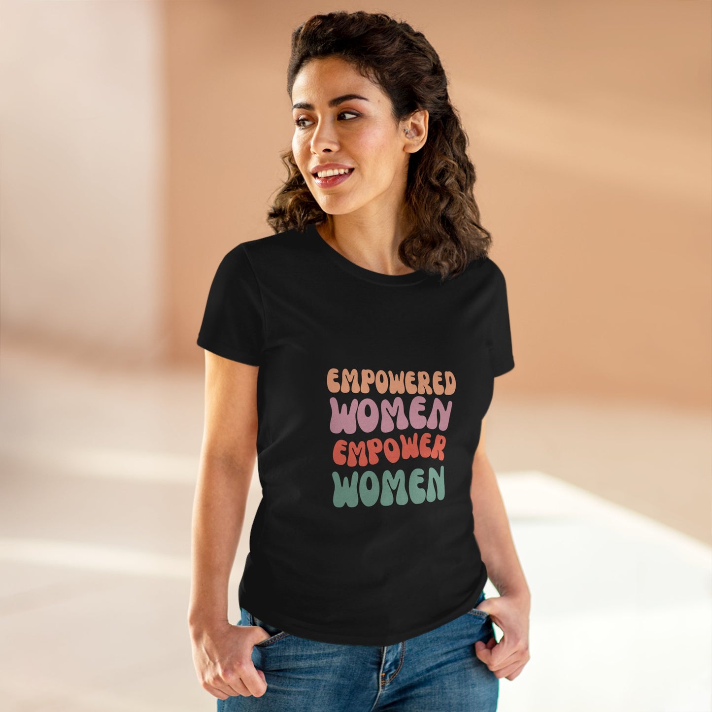 Empowered Women Cotton Tee, Feminist T-Shirt, Women's Rights Apparel, Inspirational Gift, Everyday Wear