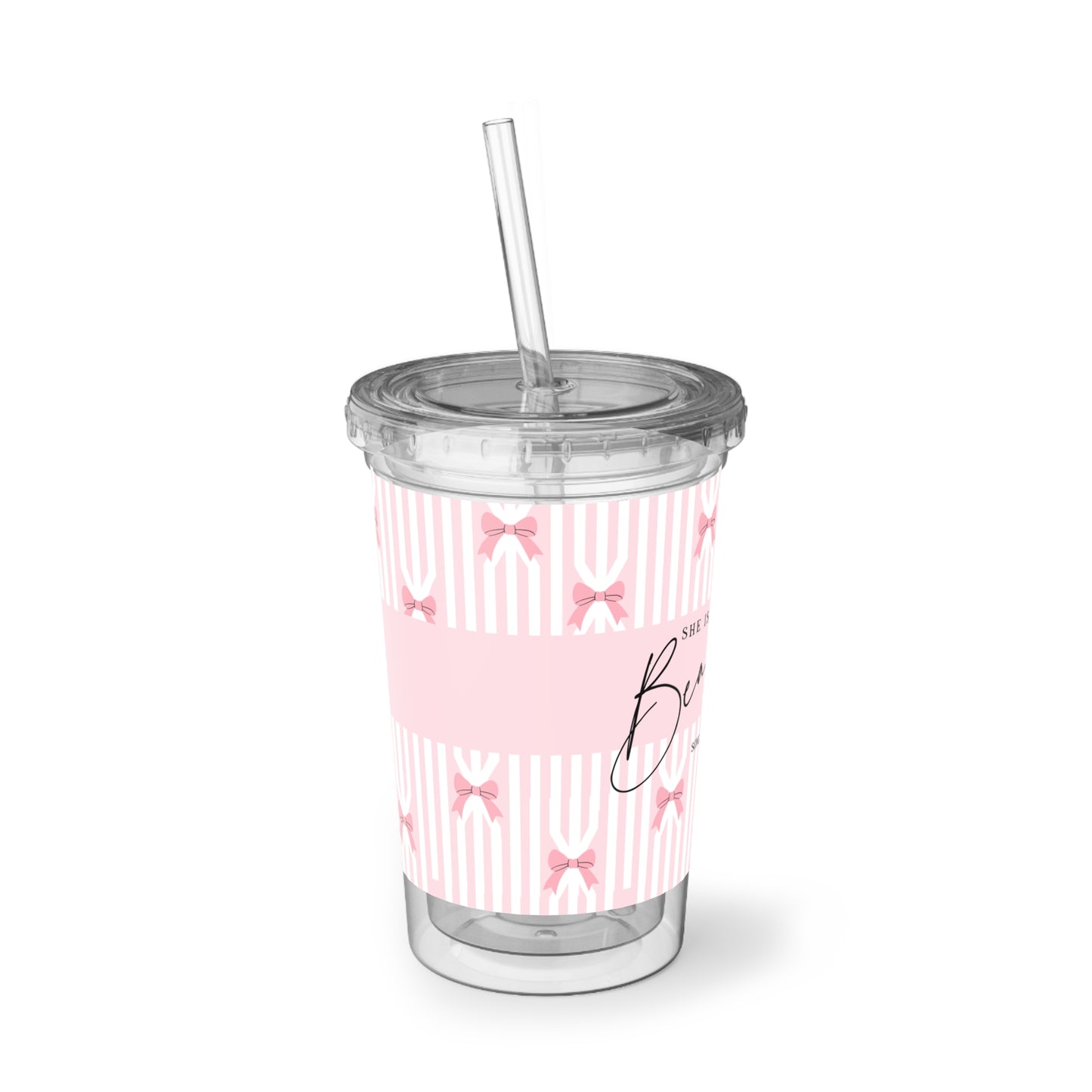 Beautifully Suave Acrylic Cup with Straw - Perfect Gift for Her