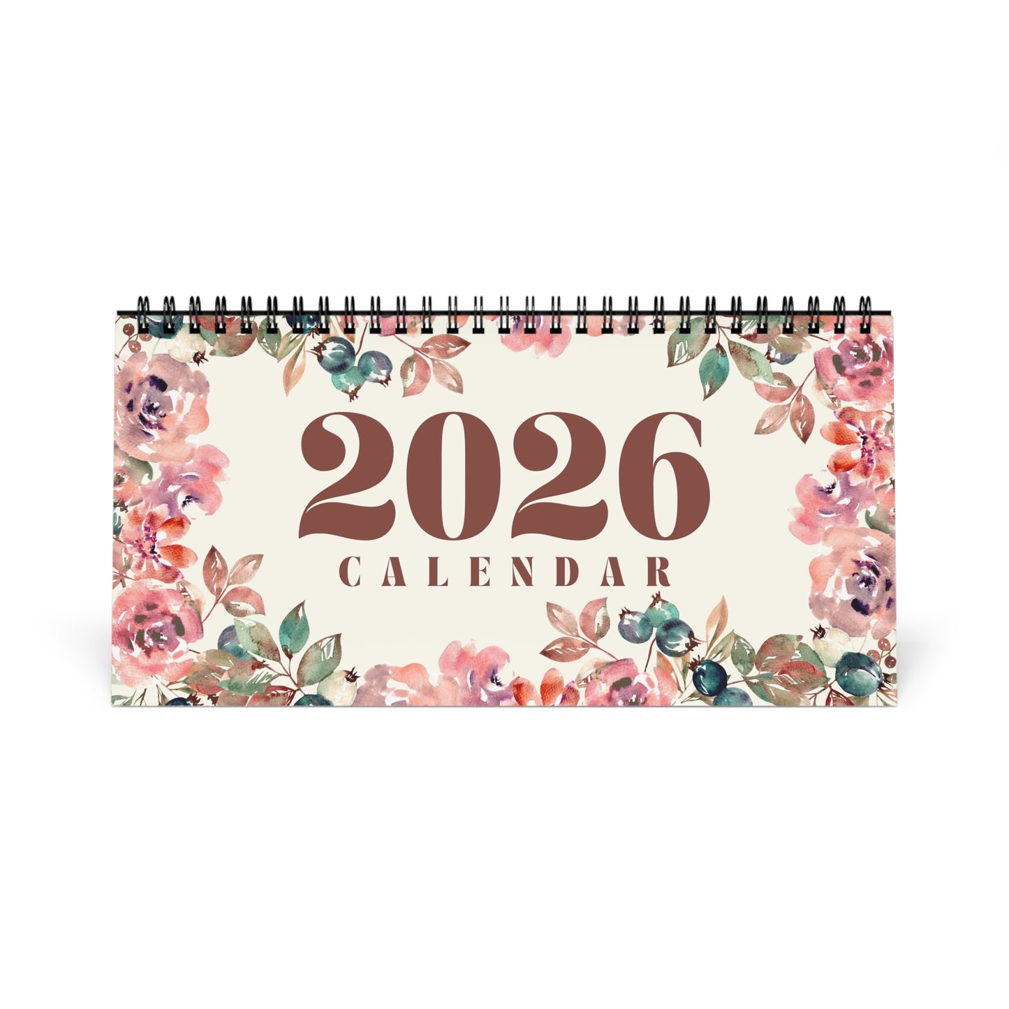 Floral Desktop Calendar 2026 - Elegant Home & Office Decoration