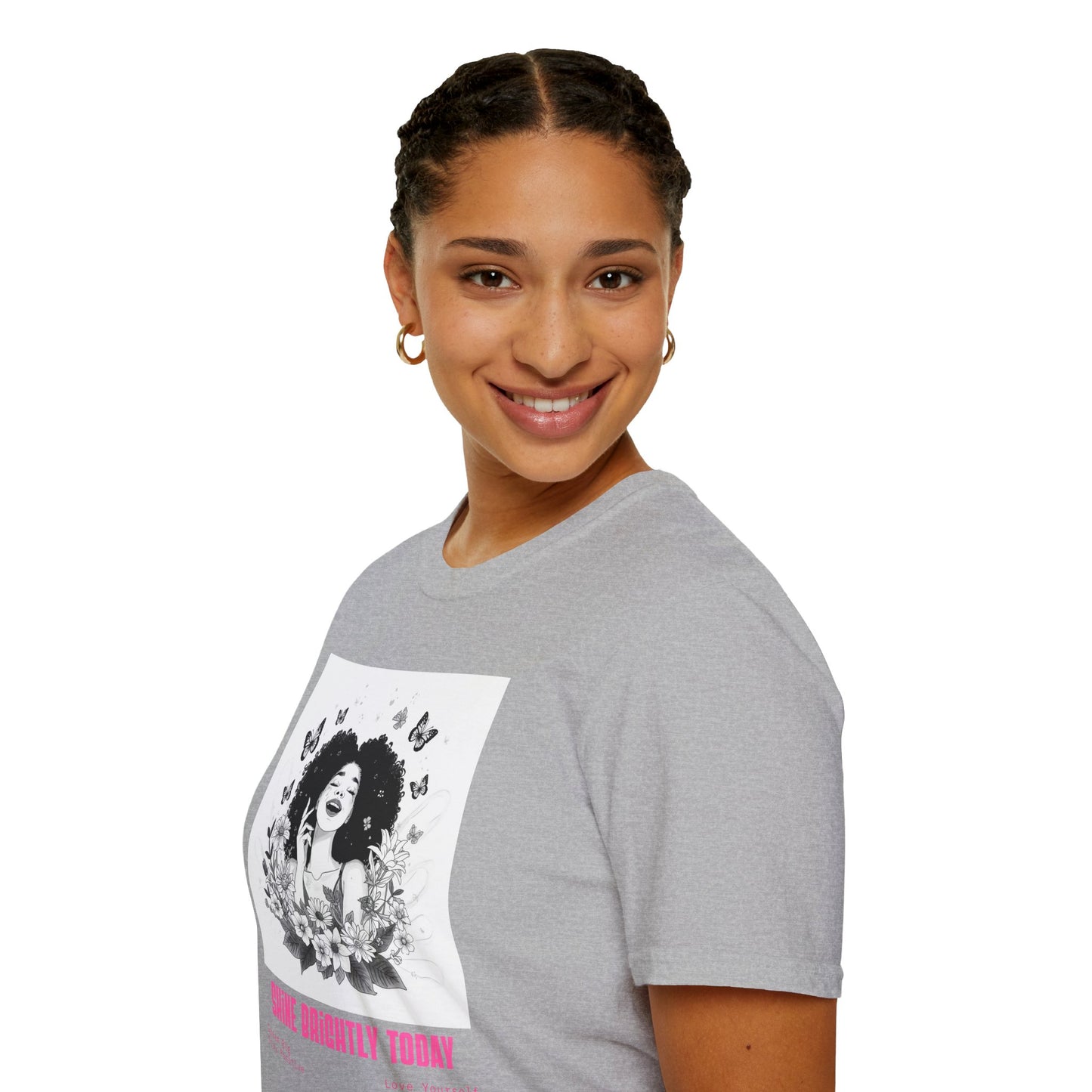 Shine Brightly Today T-Shirt for Positive Vibes