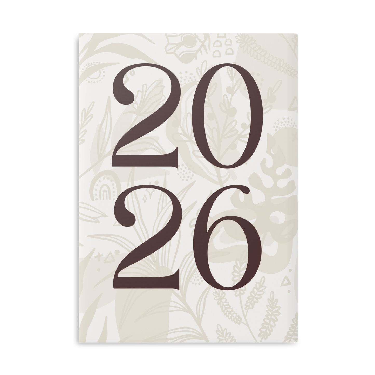 2026 Floral Hardcover Notebook - Cheerful Personal Planner with Puffy Covers