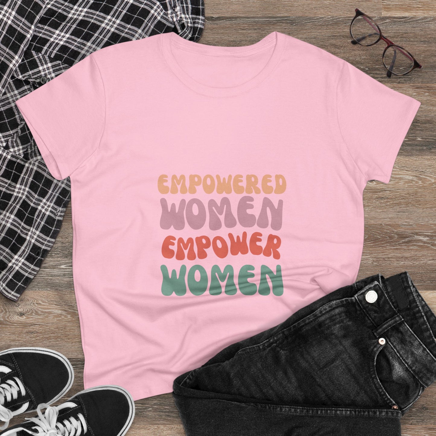 Empowered Women Cotton Tee, Feminist T-Shirt, Women's Rights Apparel, Inspirational Gift, Everyday Wear