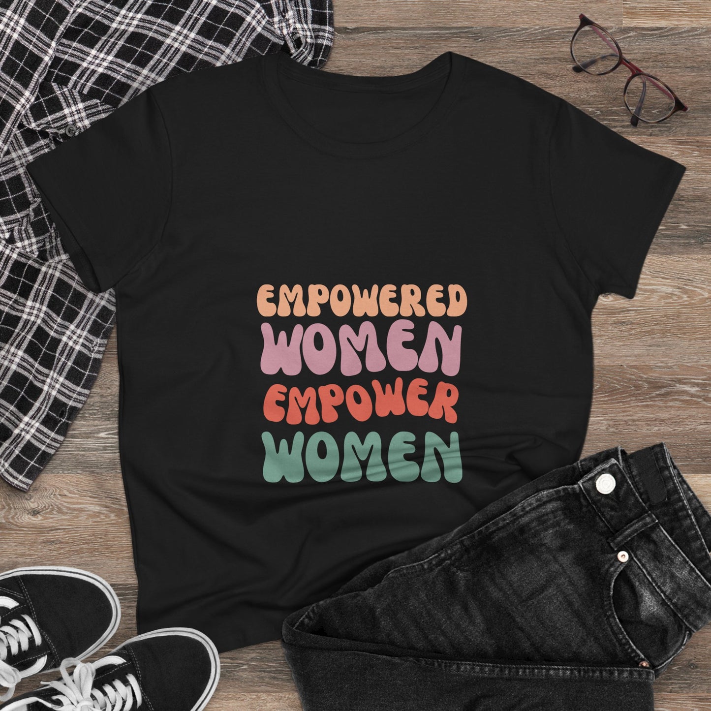 Empowered Women Cotton Tee, Feminist T-Shirt, Women's Rights Apparel, Inspirational Gift, Everyday Wear