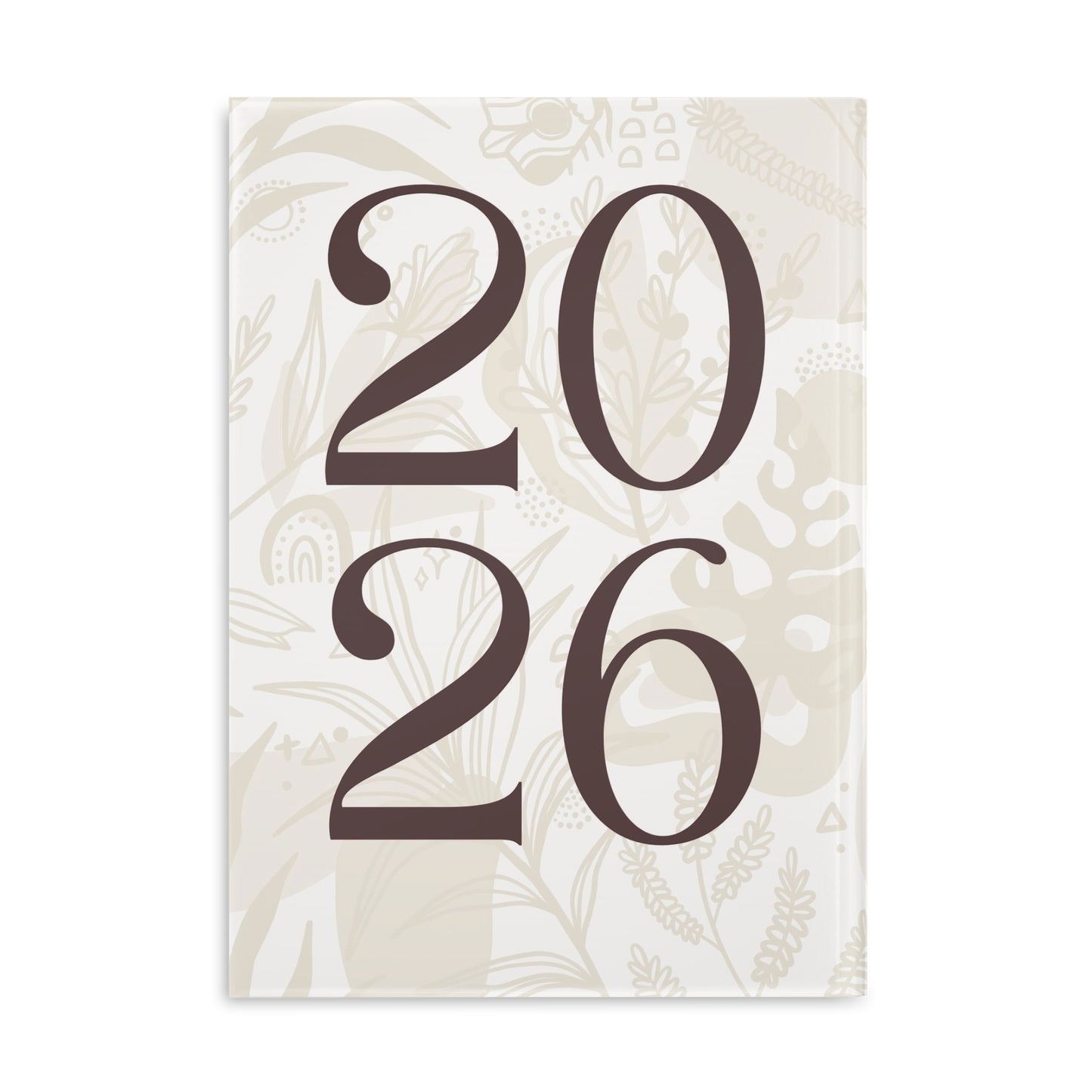 2026 Floral Hardcover Notebook - Cheerful Personal Planner with Puffy Covers