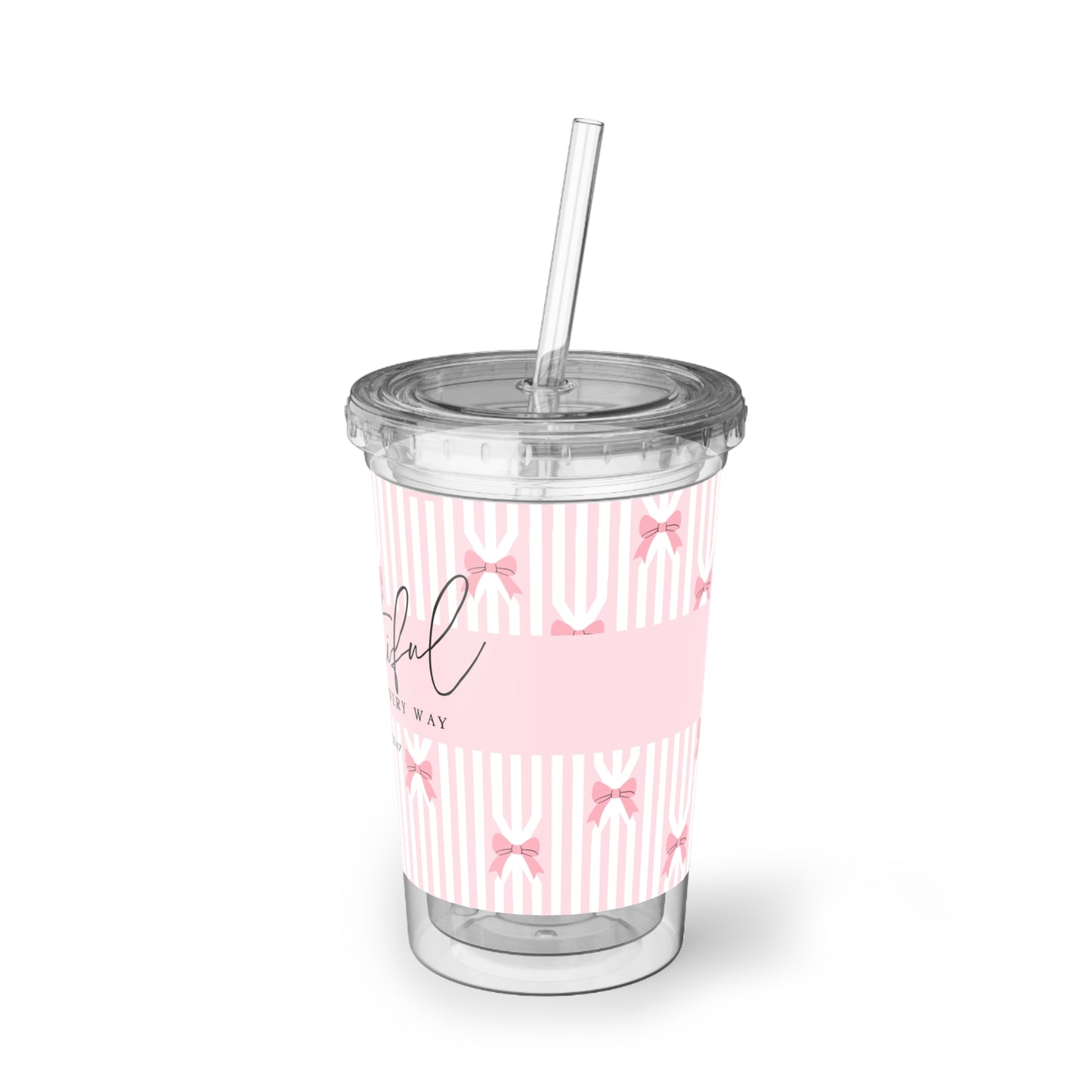 Beautifully Suave Acrylic Cup with Straw - Perfect Gift for Her