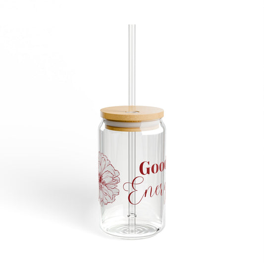 Cute Cozy Sipper Glass with Straw - 16oz