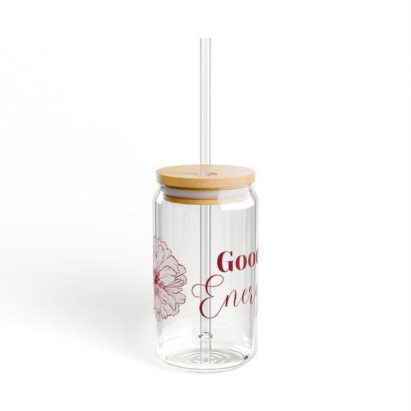 Cute Cozy Sipper Glass with Straw - 16oz