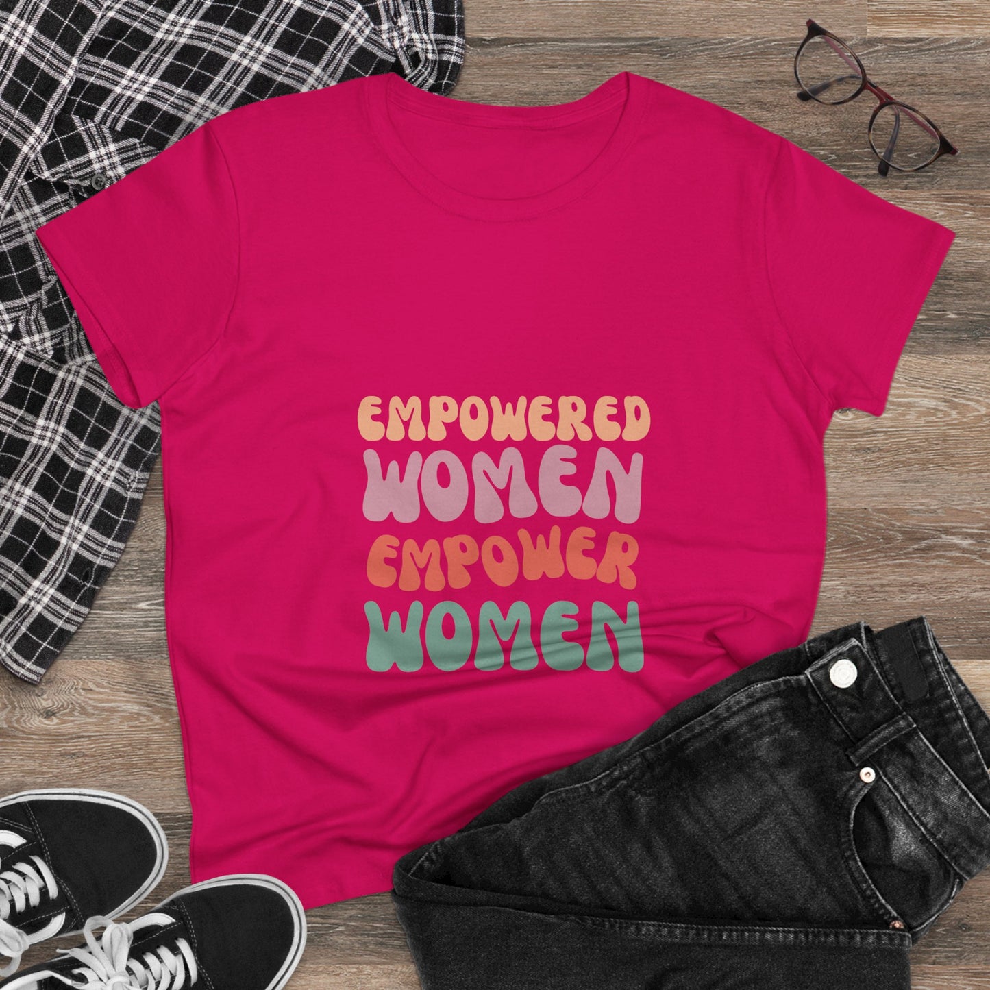 Empowered Women Cotton Tee, Feminist T-Shirt, Women's Rights Apparel, Inspirational Gift, Everyday Wear