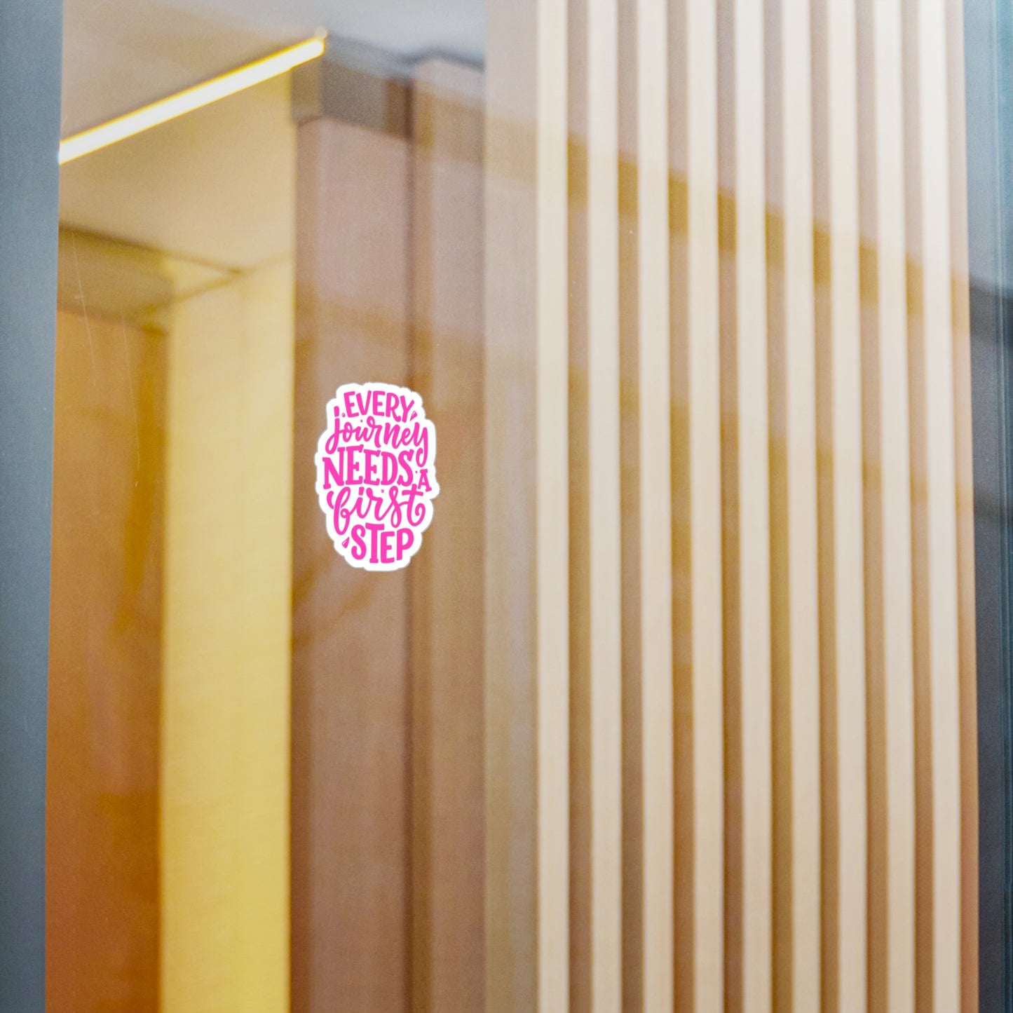 Inspirational Sticker - "Every Journey Needs a First Step"