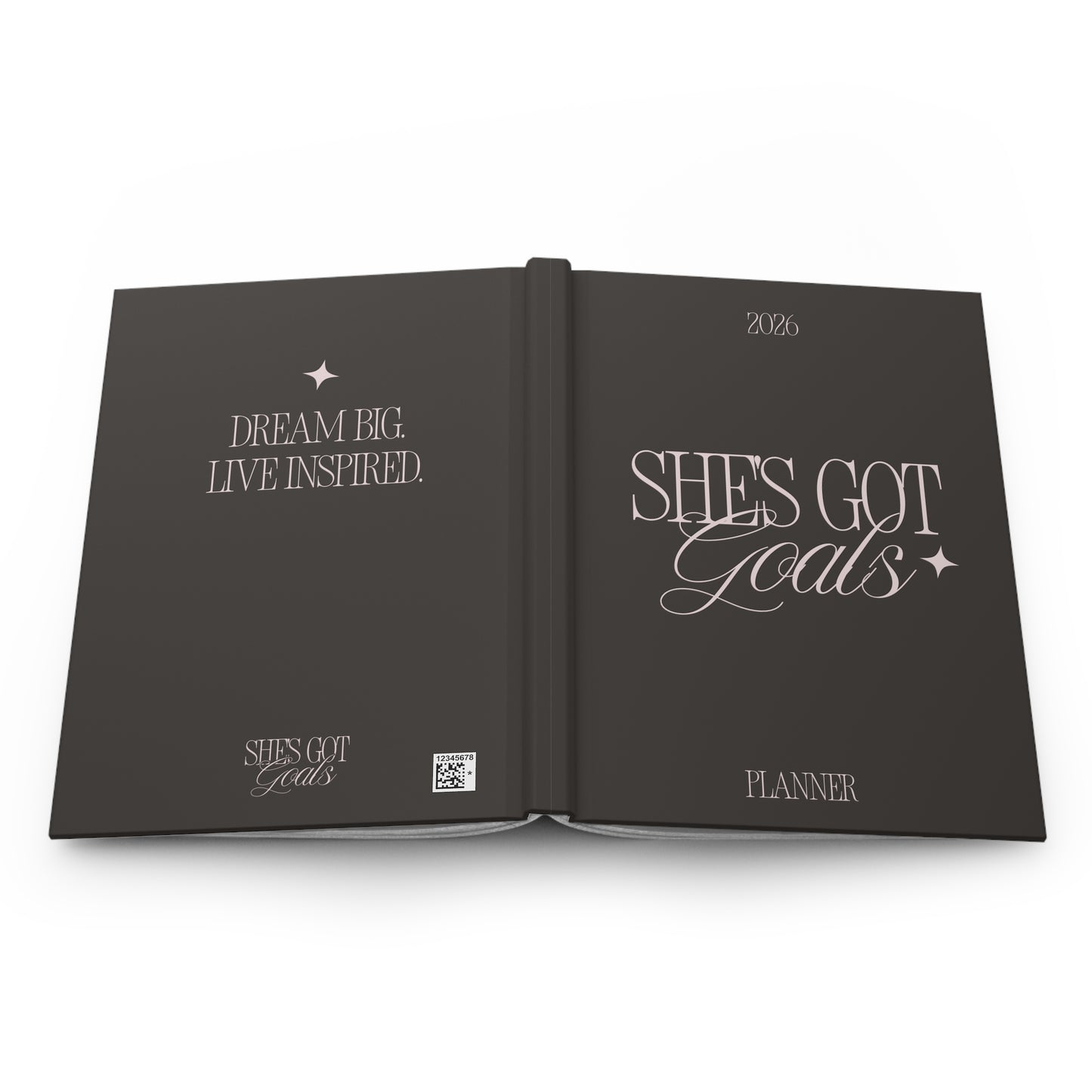 Inspirational Hardcover Journal - 'Dream Big, Live Inspired' Planner for Goal-Setting